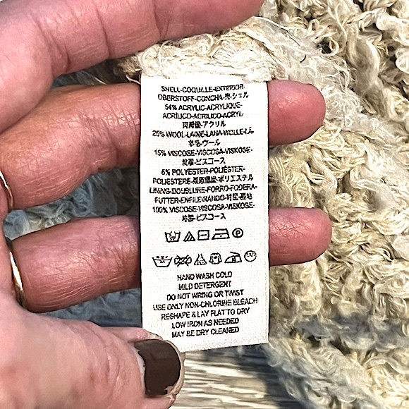 FREE PEOPLE • Knitted Button-Up Sweater Coat • Size XS • Beige Tan Brown Black - Picture 13 of 15